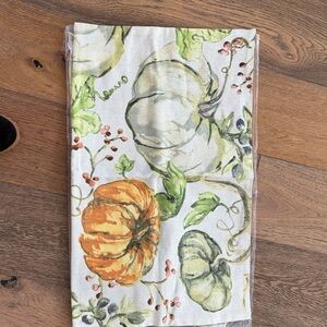 Pottery Barn Painted Pumpkin Lumbar Pillows (2) 16x26”